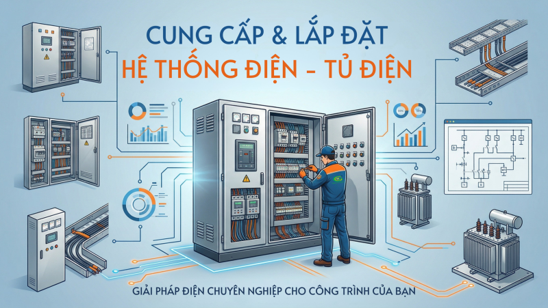 Cung cấp và lắp đặt hệ thống điện, tủ điện