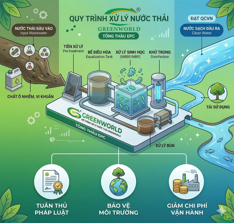 Xử Lý Nước Thải Là Gì? Sơ Đồ Quy Trình & Các Công Nghệ Tiên Tiến Nhất
