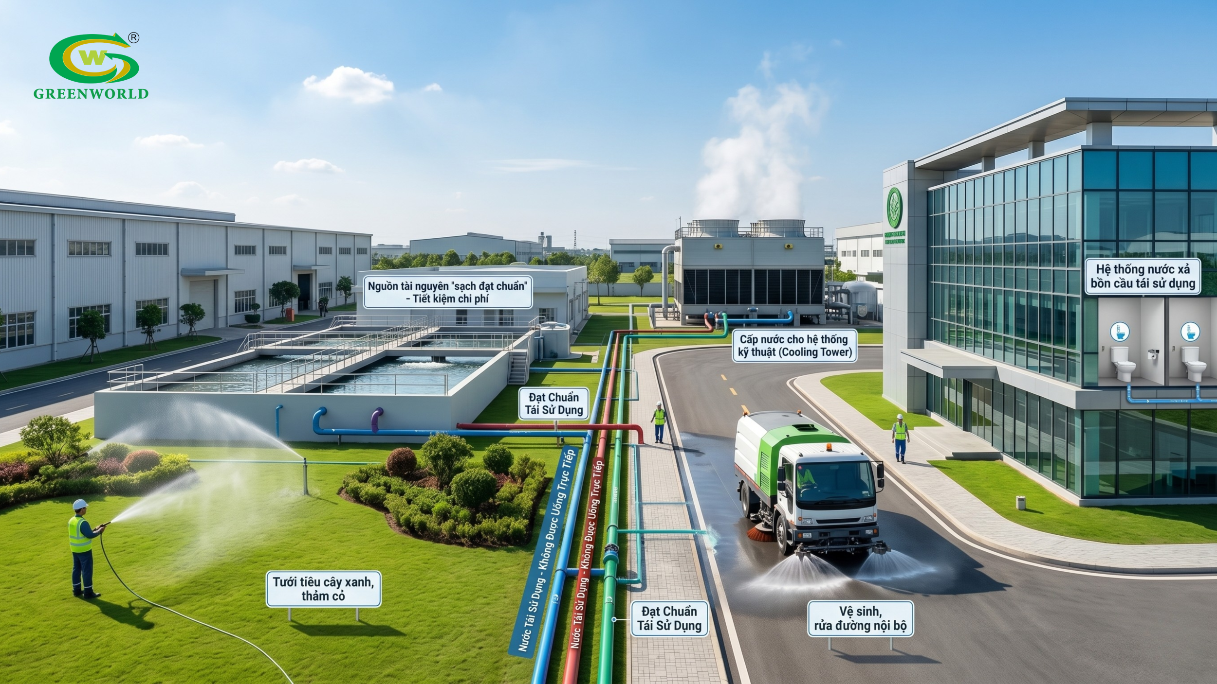 Nước thải sau xử lý dùng làm gì